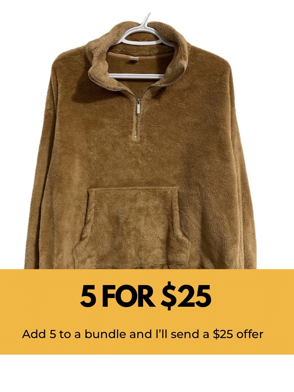 Plush Quarter-Zip Pullover Sweater -